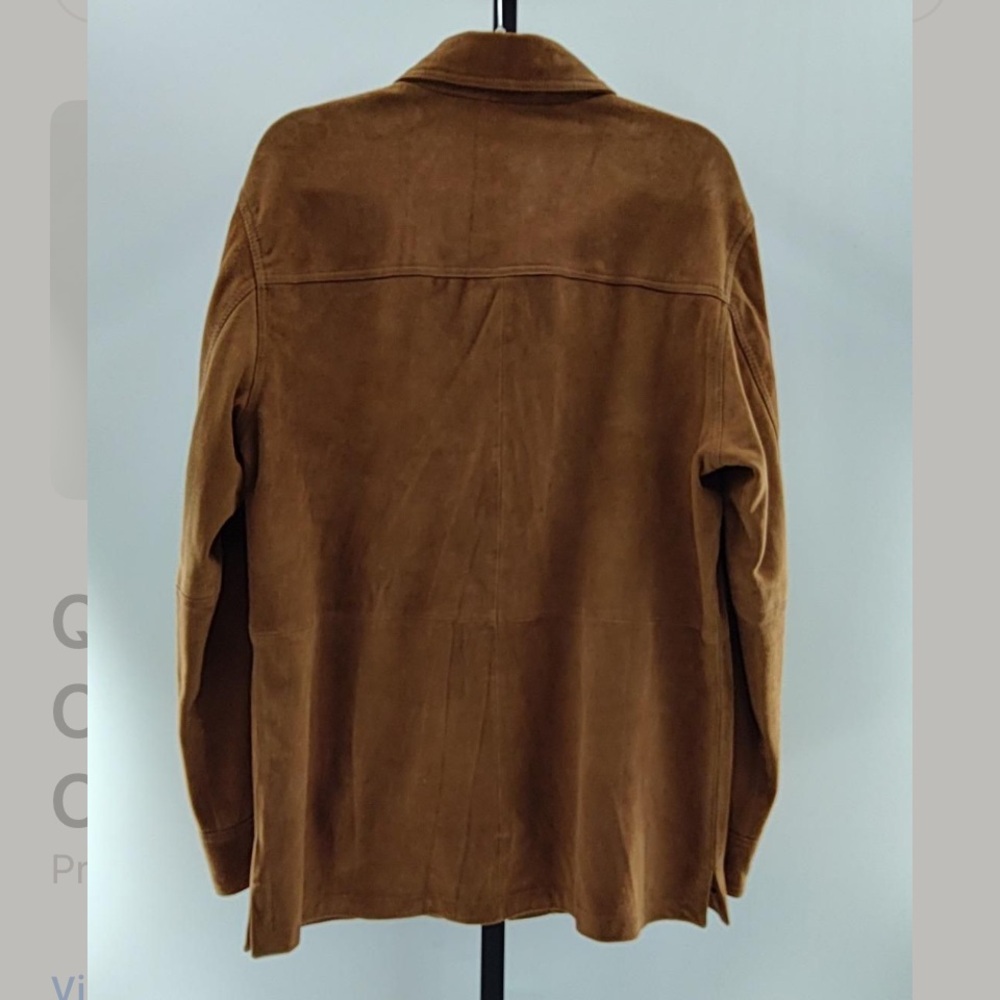 Quince 100% Suede Overshirt Cognac Brown Outerwear‎ M - Picture 9 of 9